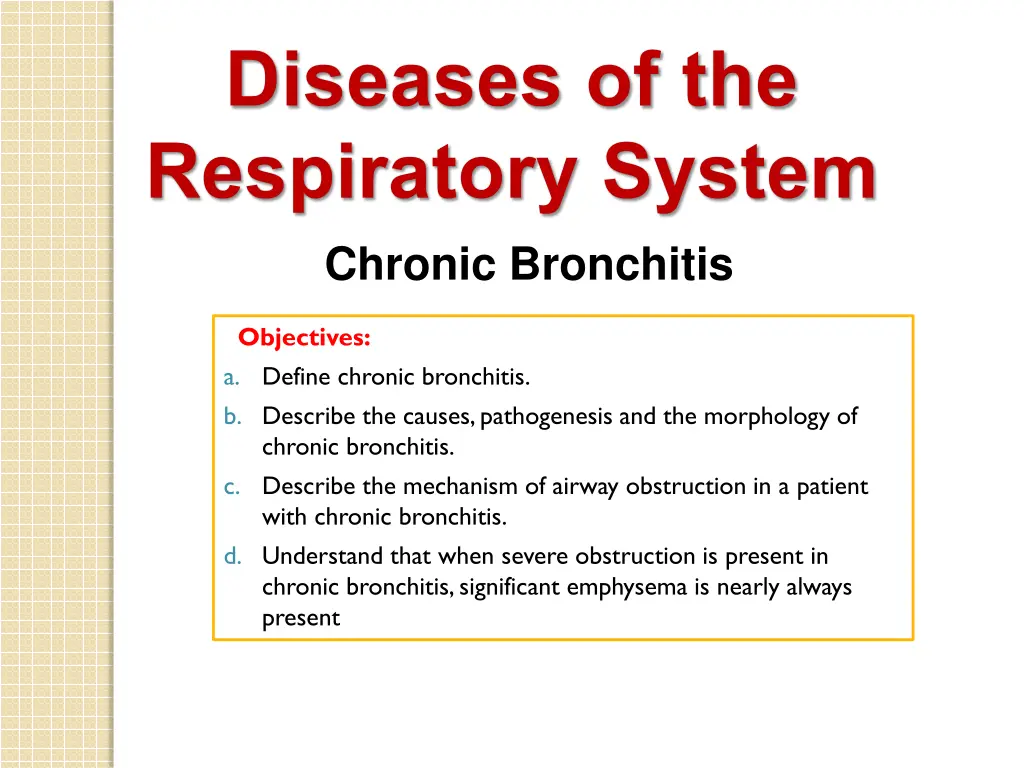 diseases of the respiratory system 1