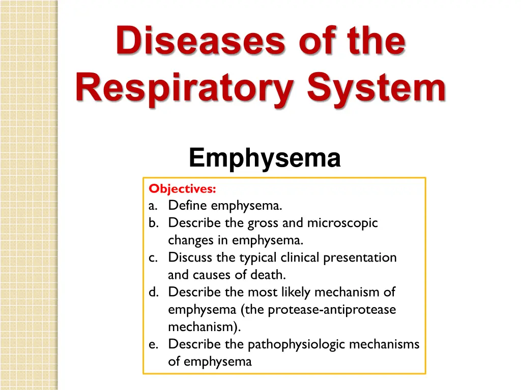 diseases of the respiratory system