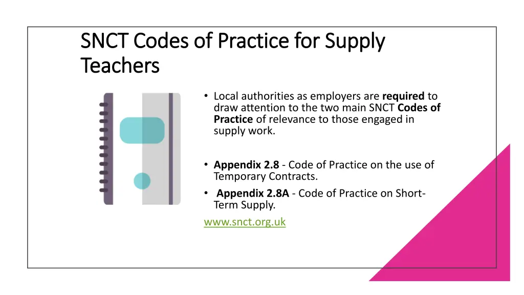 snct codes of practice for supply snct codes