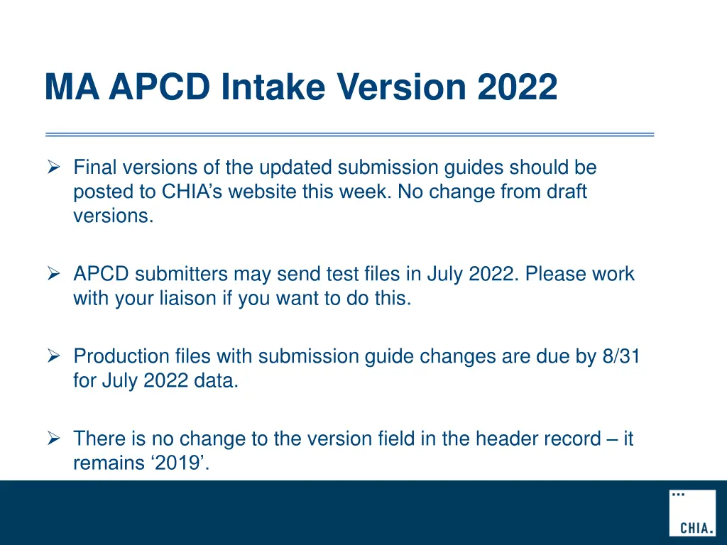 ma apcd intake version 2022