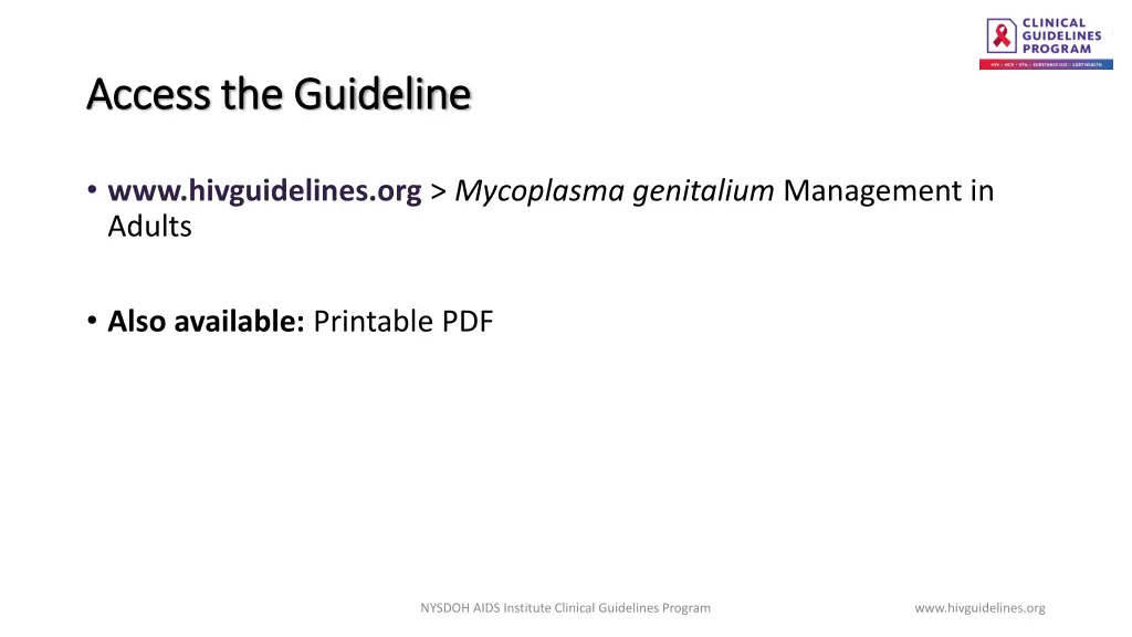 access the guideline access the guideline