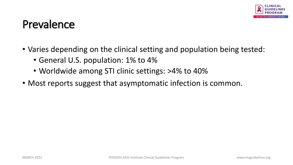 prevalence prevalence