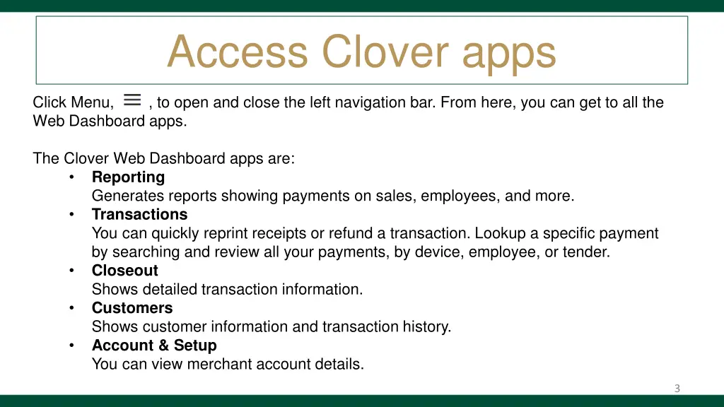 access clover apps