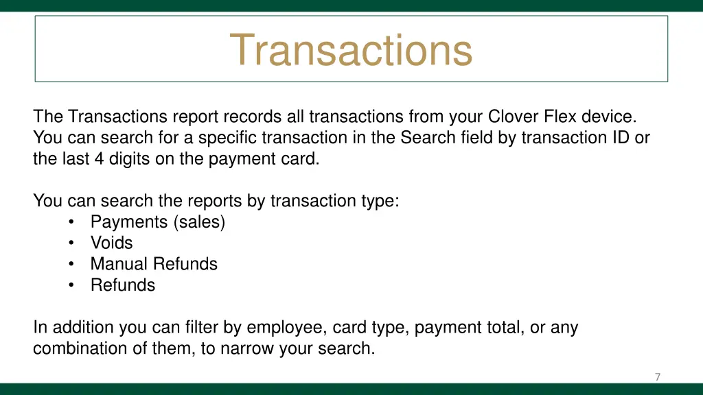 transactions