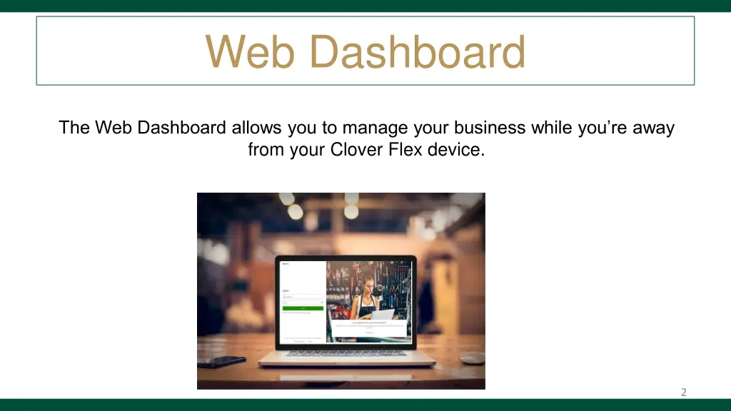 web dashboard