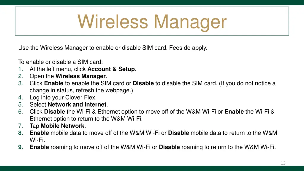 wireless manager