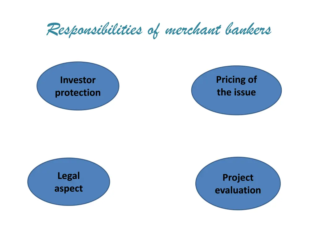 responsibilities of merchant bankers