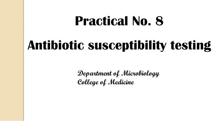 practical no 8