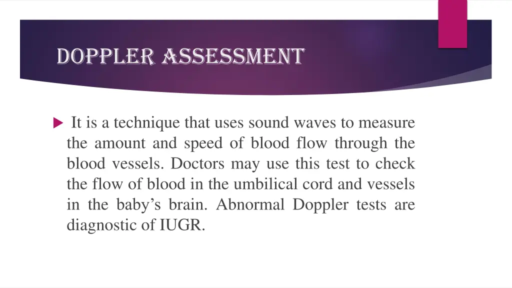 doppler assessment