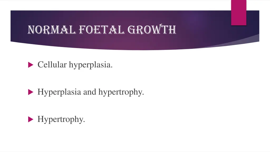 normal foetal growth