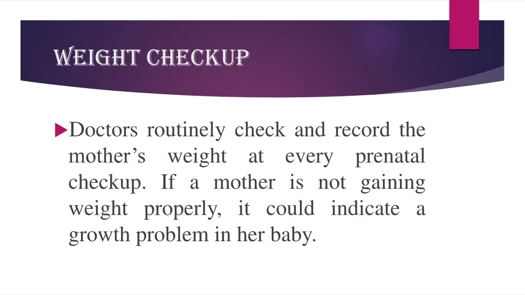 weight checkup