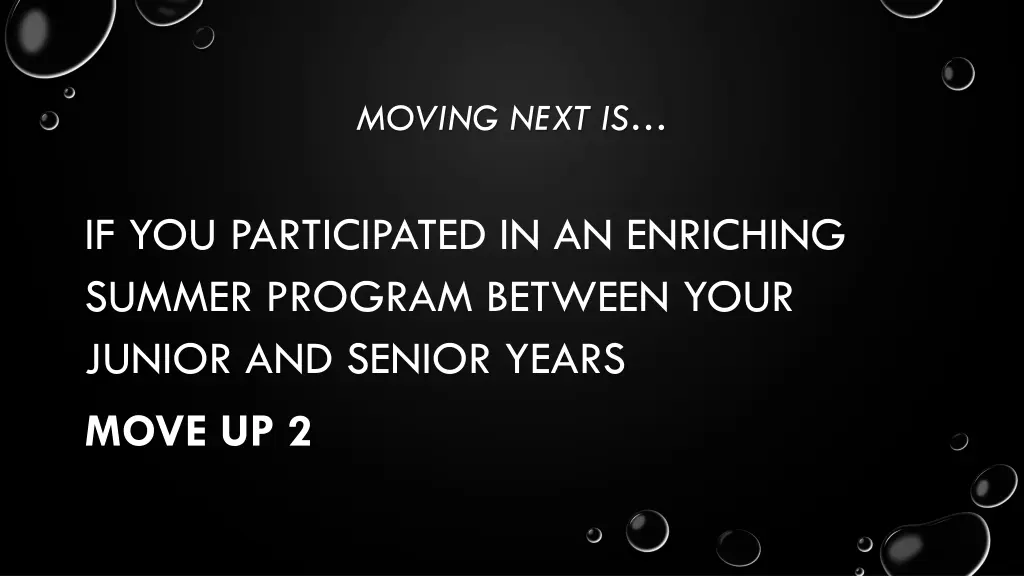 moving next is 1