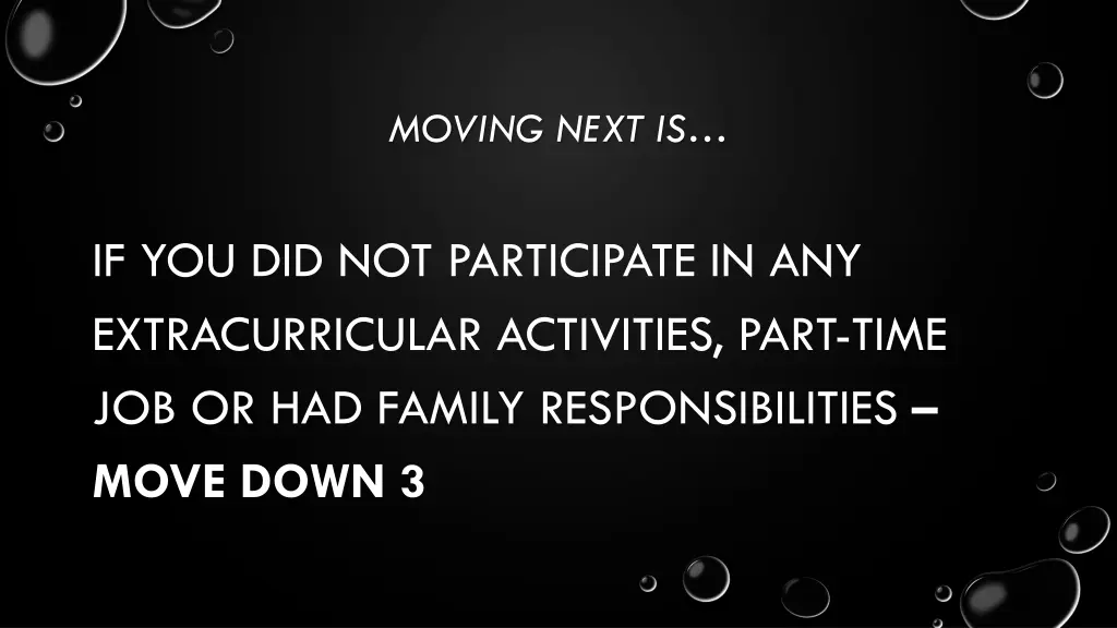 moving next is 2