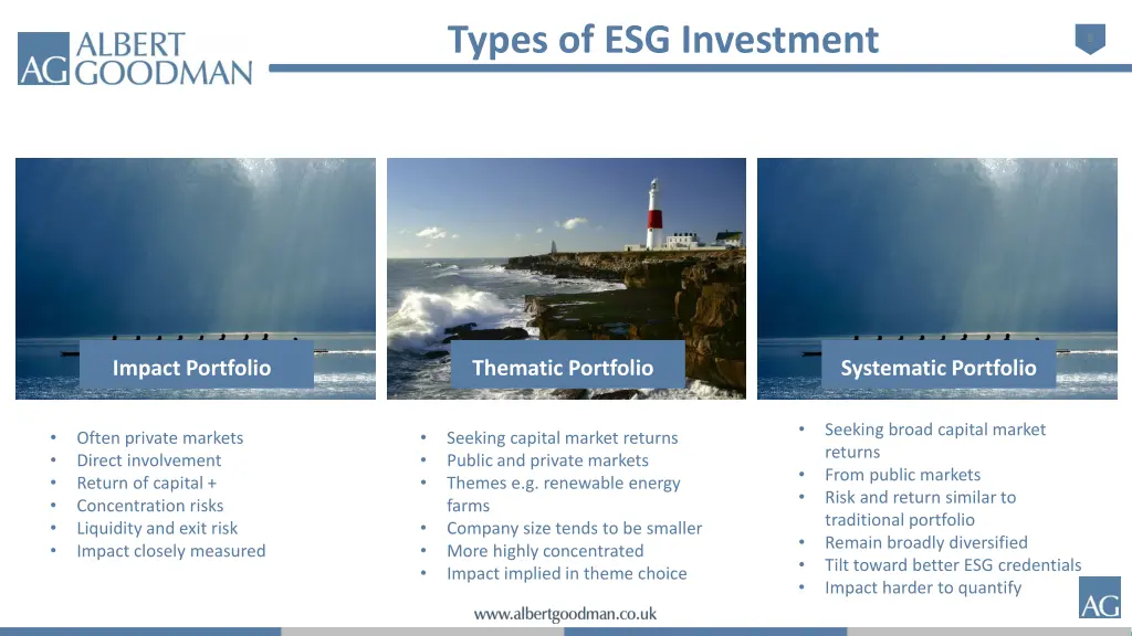 types of esg investment