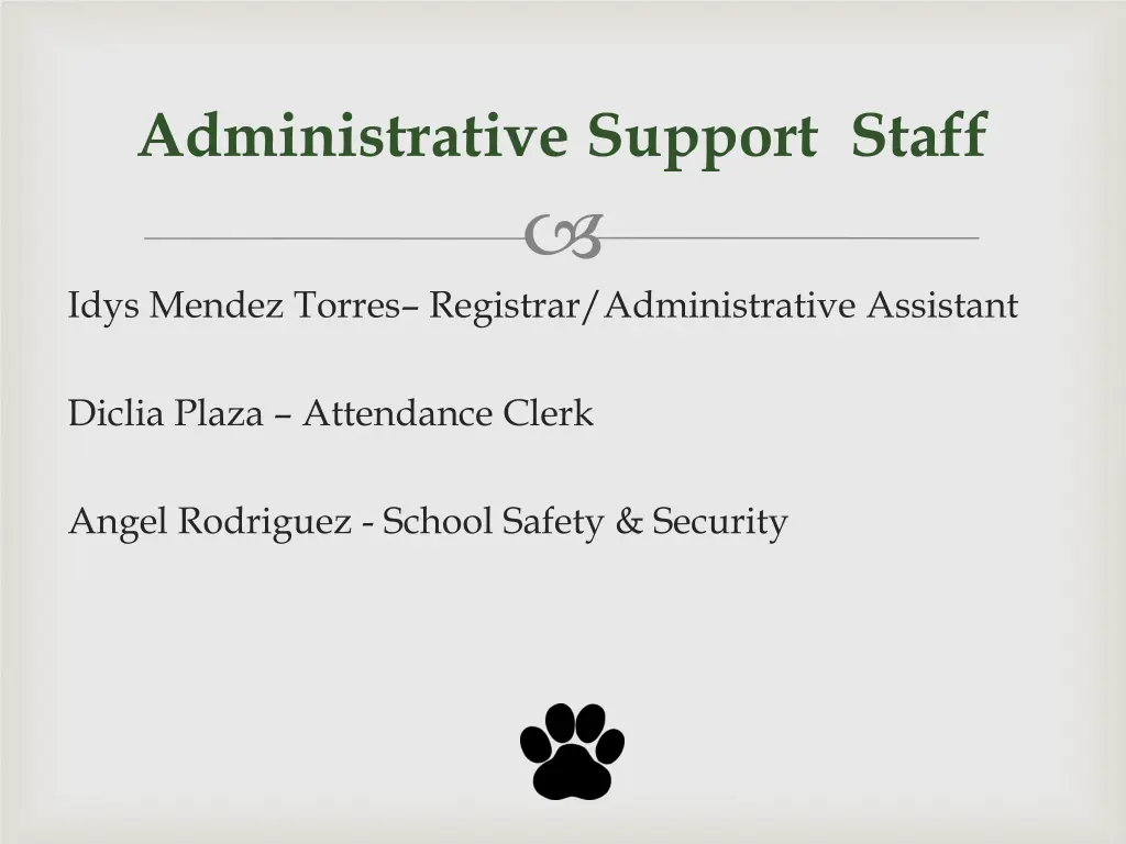 administrative support staff