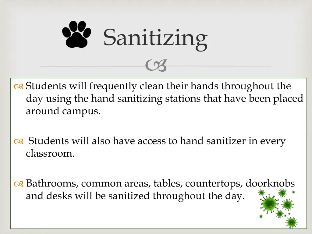 sanitizing