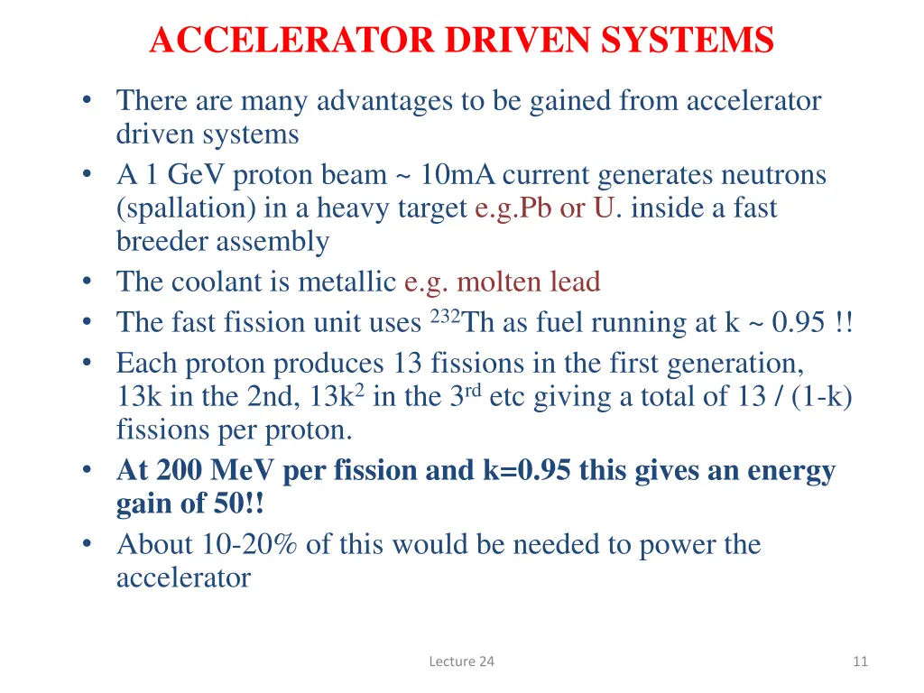 accelerator driven systems