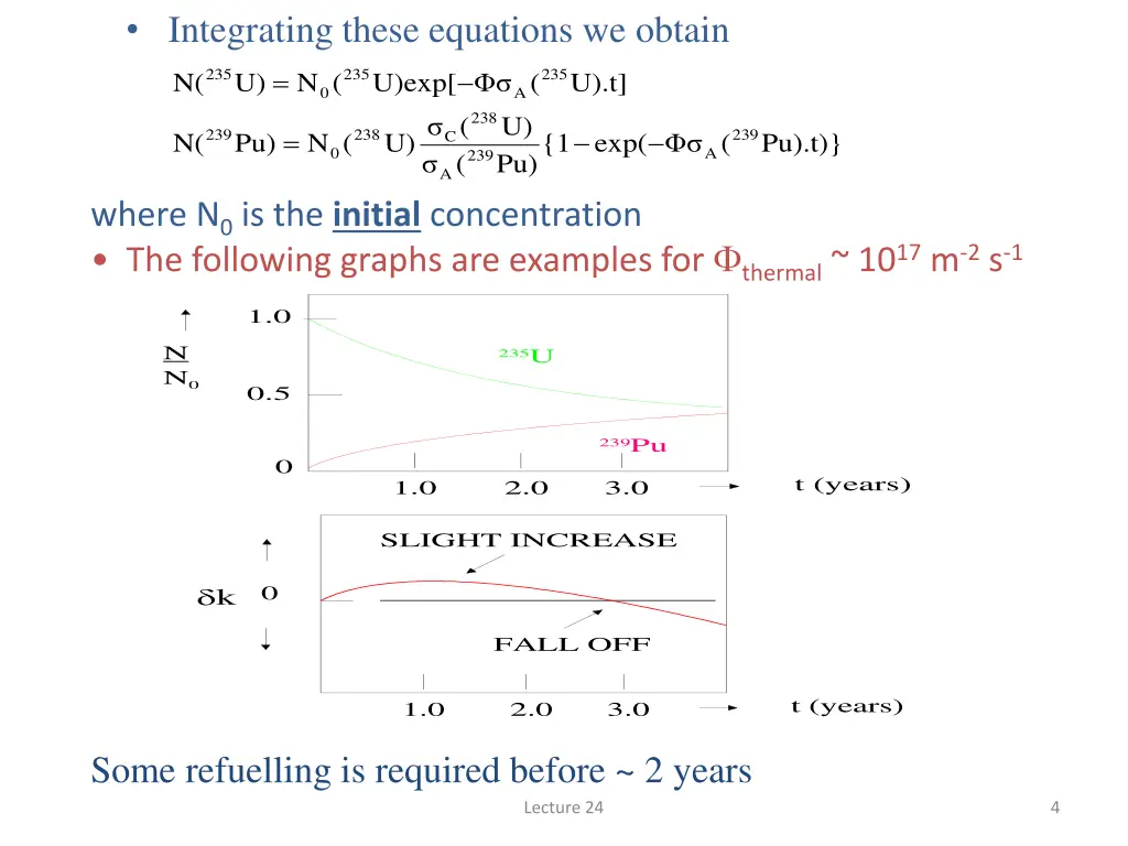 integrating these equations we obtain