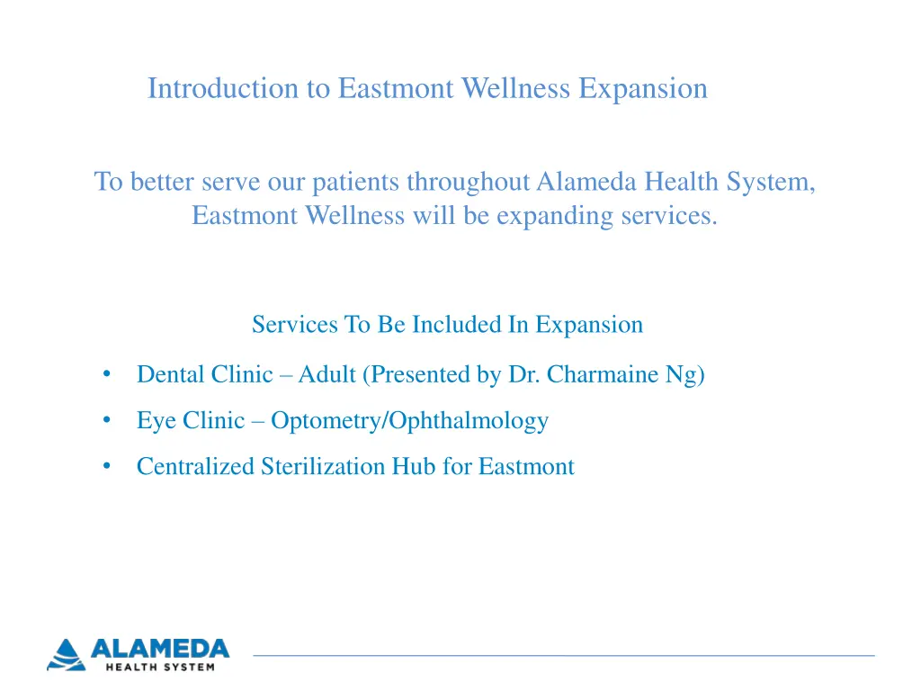 introduction to eastmont wellness expansion