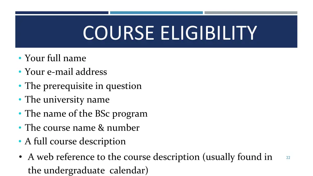 course eligibility 1