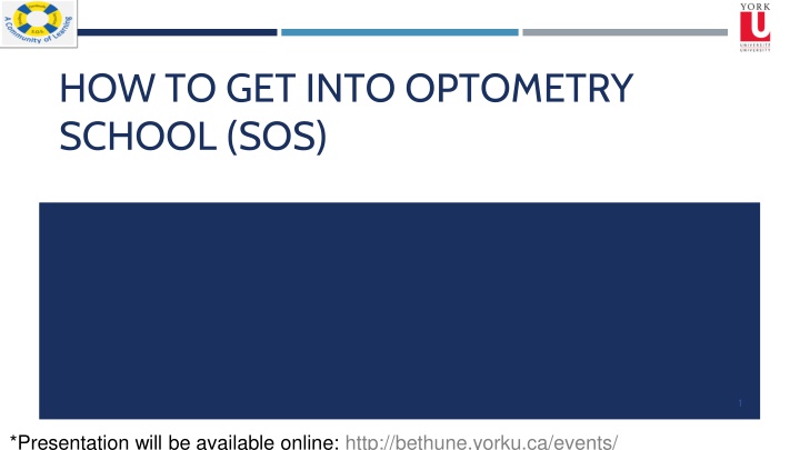 how to get into optometry school sos