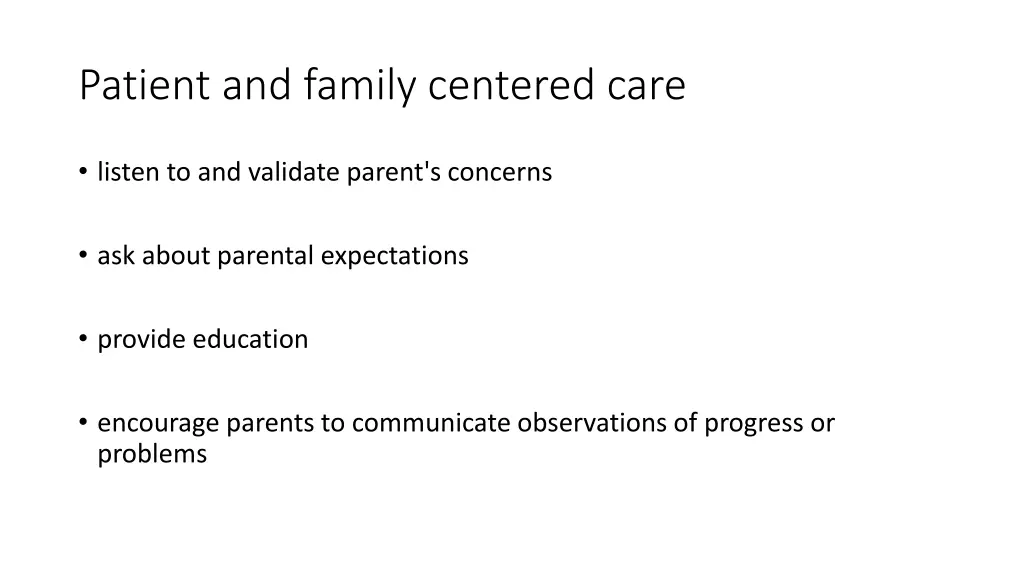 patient and family centered care