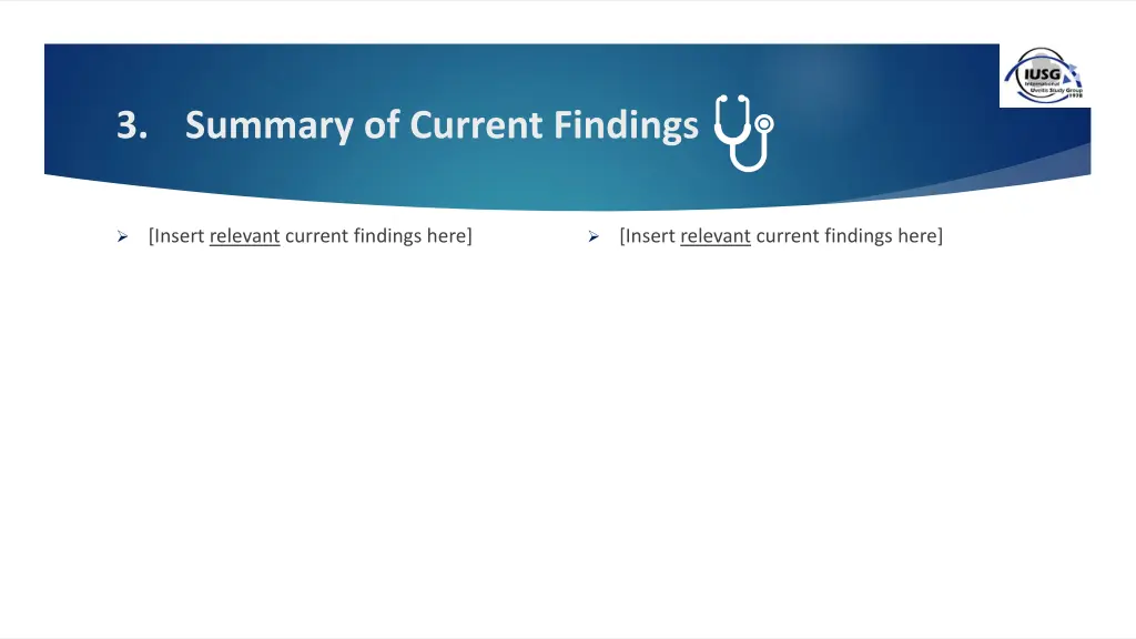 3 summary of current findings