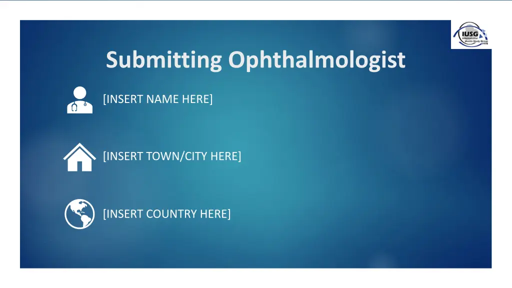 submitting ophthalmologist