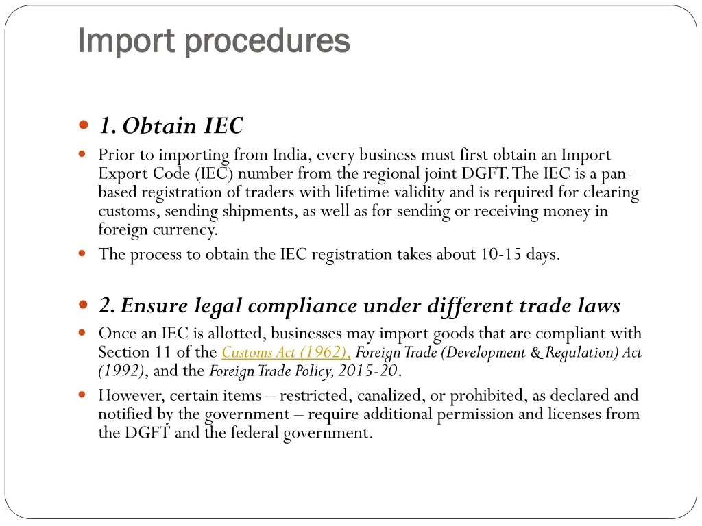 import procedures import procedures