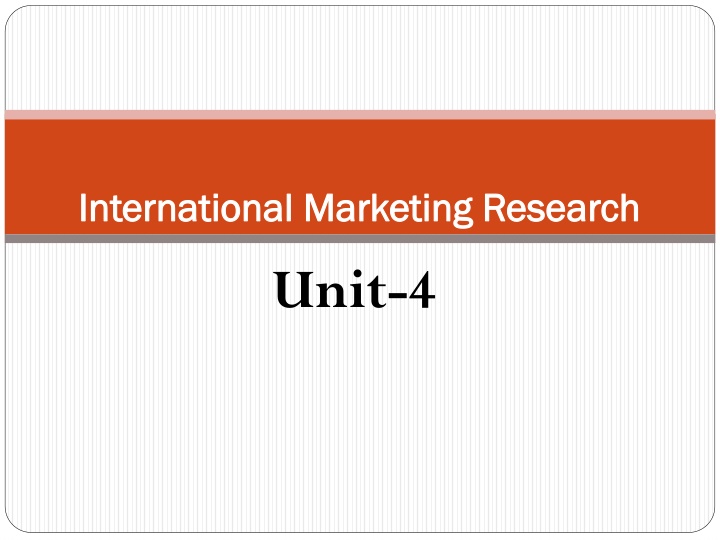 international marketing research international