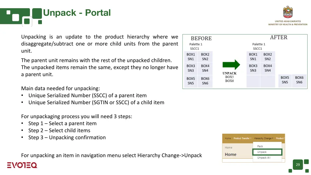 unpack portal