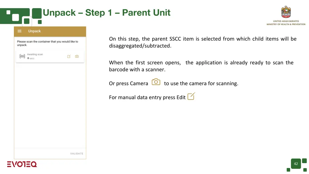 unpack step 1 parent unit 1