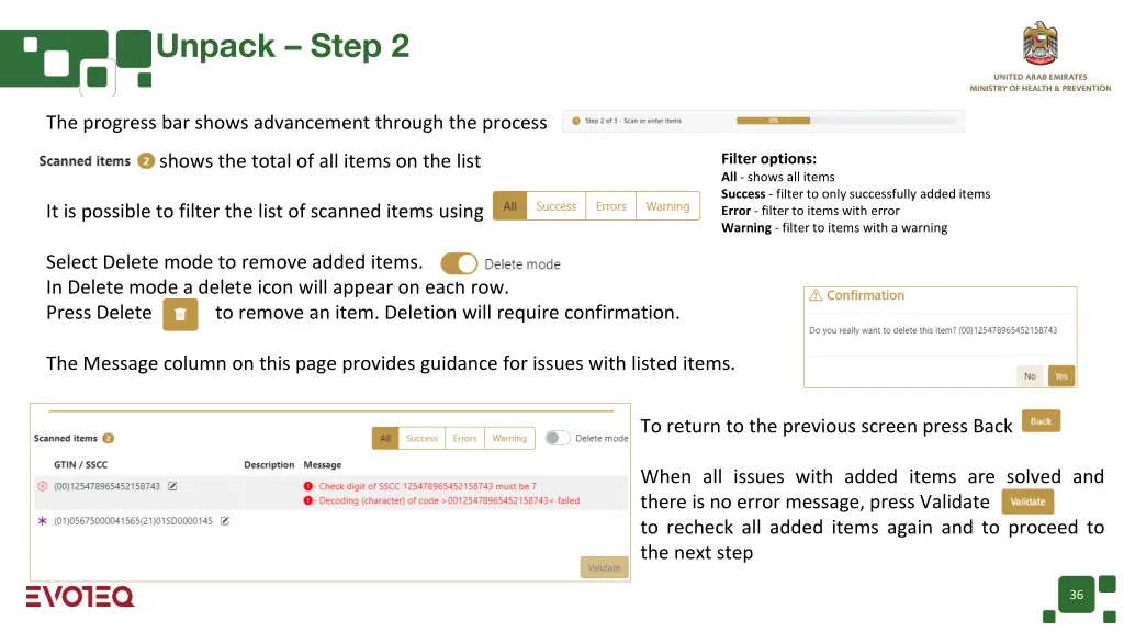 unpack step 2 1