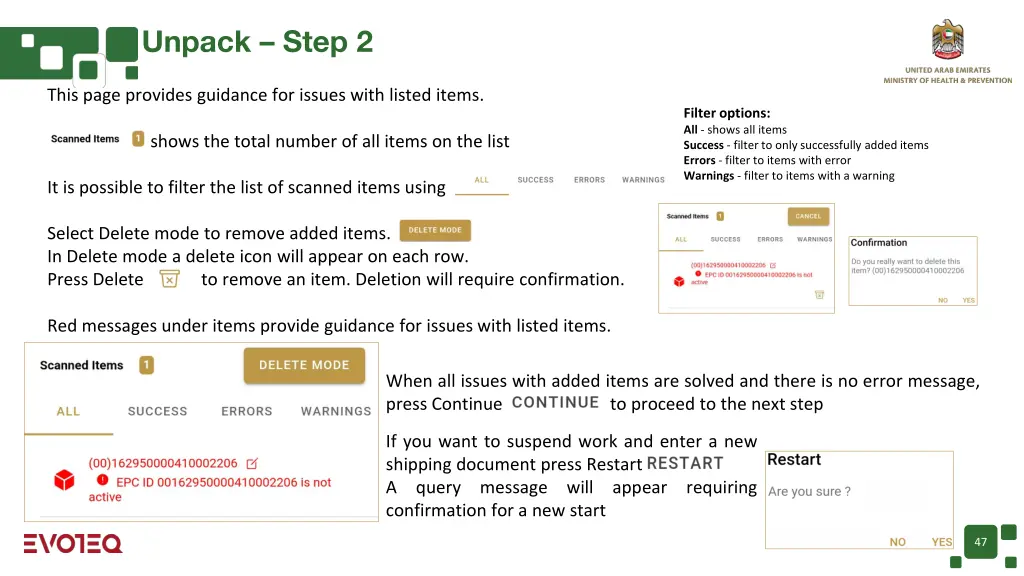 unpack step 2 3