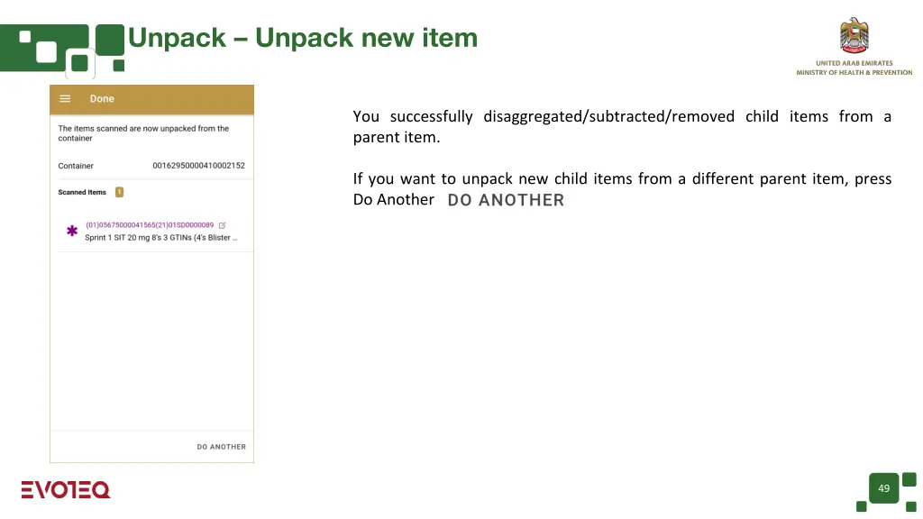 unpack unpack new item 1