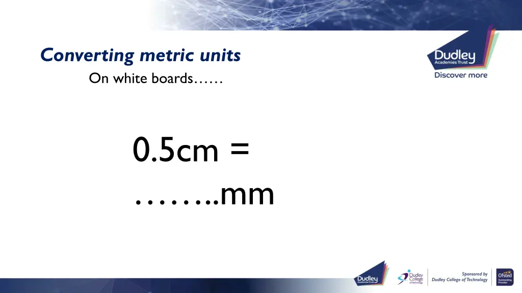 converting metric units on white boards 2