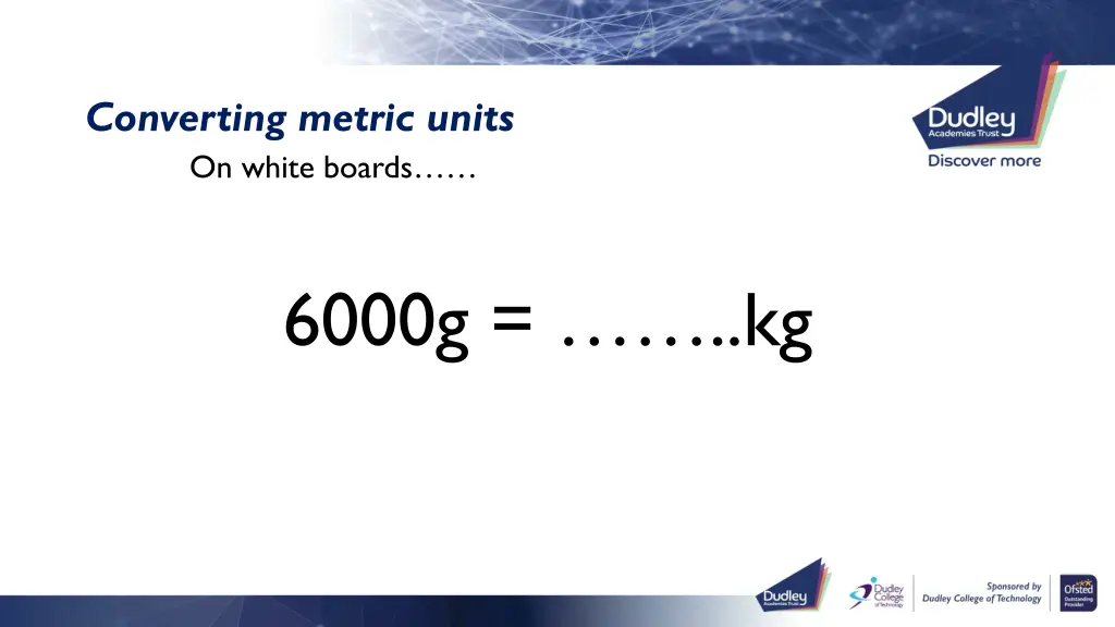 converting metric units on white boards 3