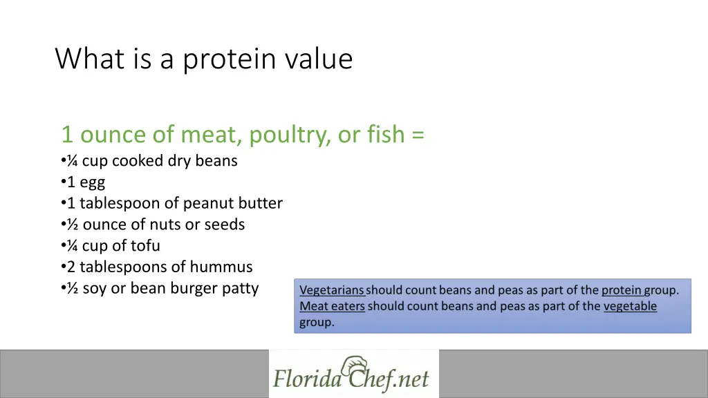 what is a protein value