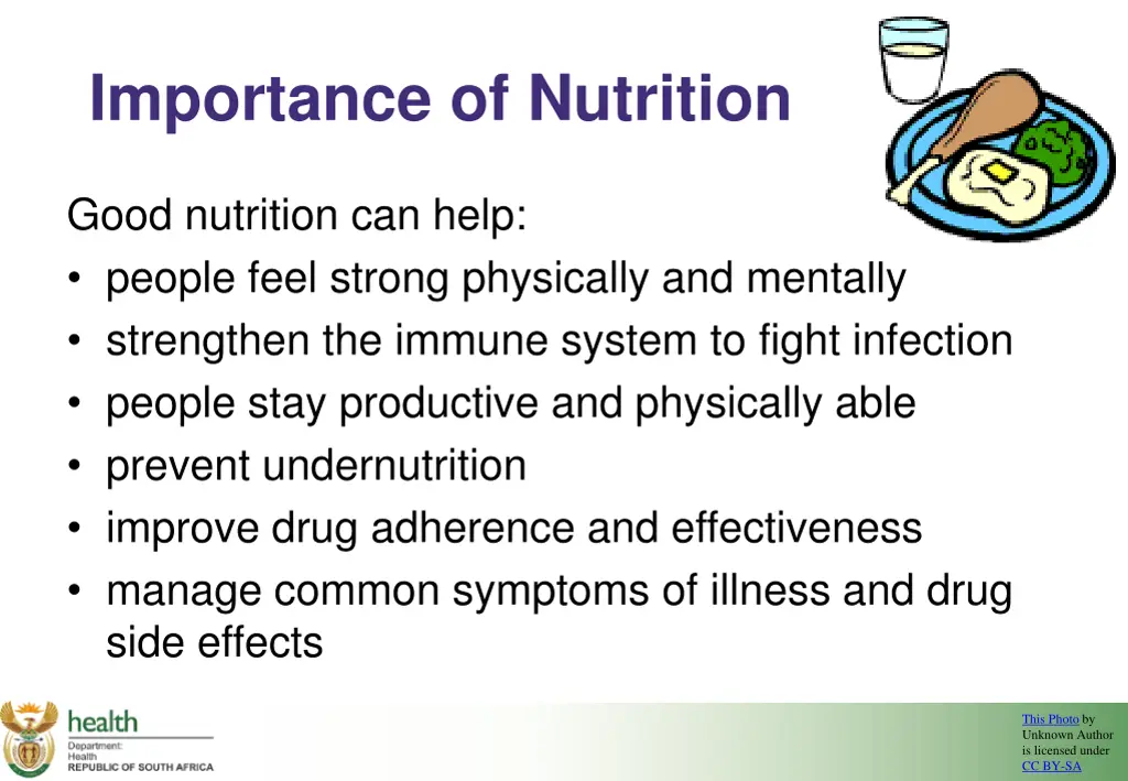 importance of nutrition