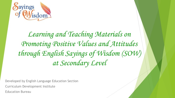 learning and teaching materials on promoting