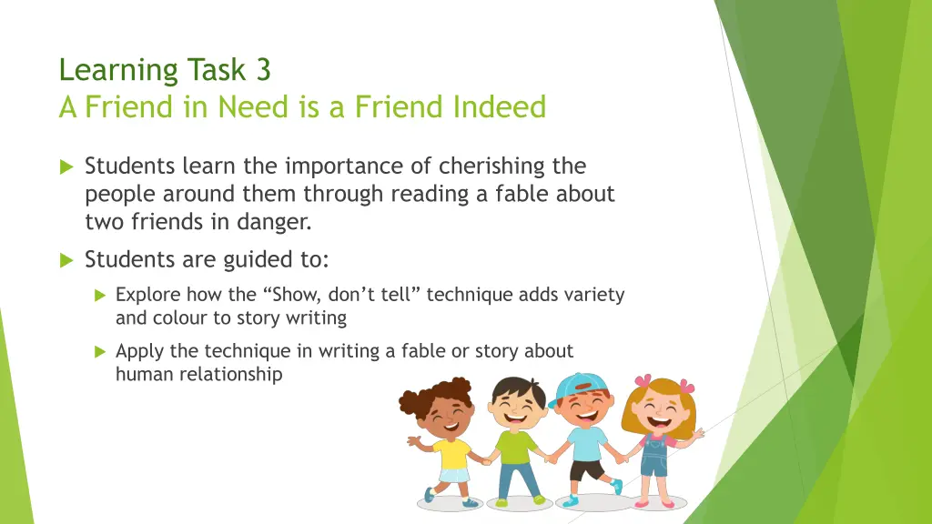 learning task 3 a friend in need is a friend