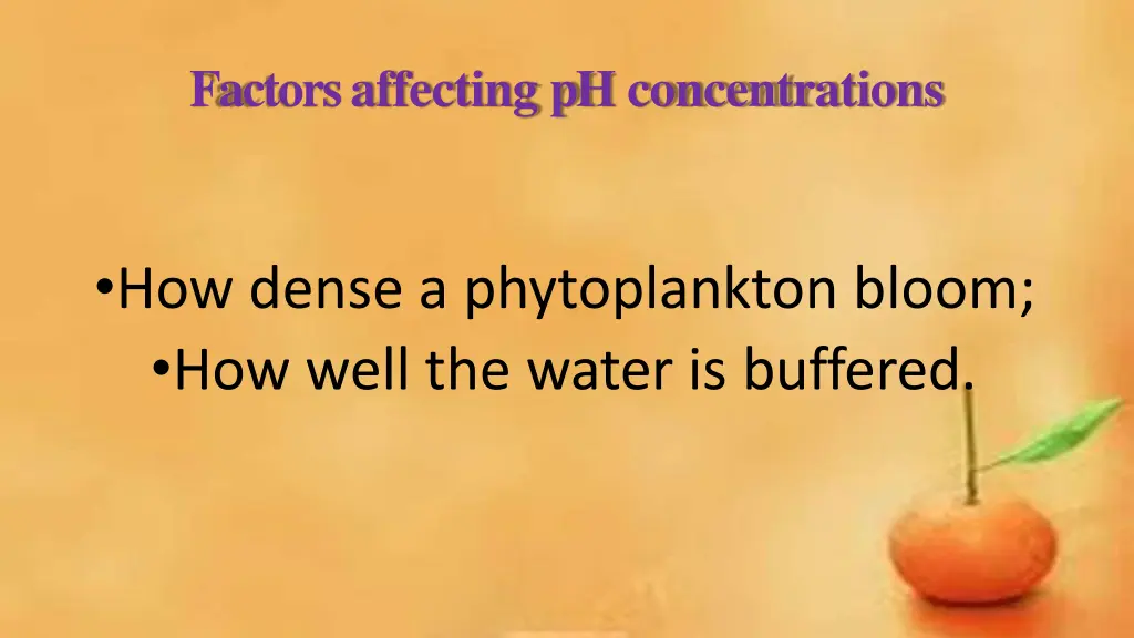 factors affecting ph concentrations