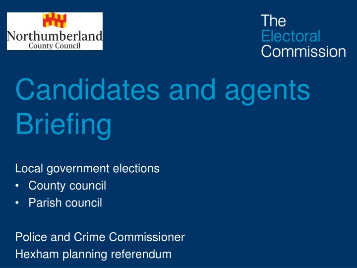 candidates and agents briefing