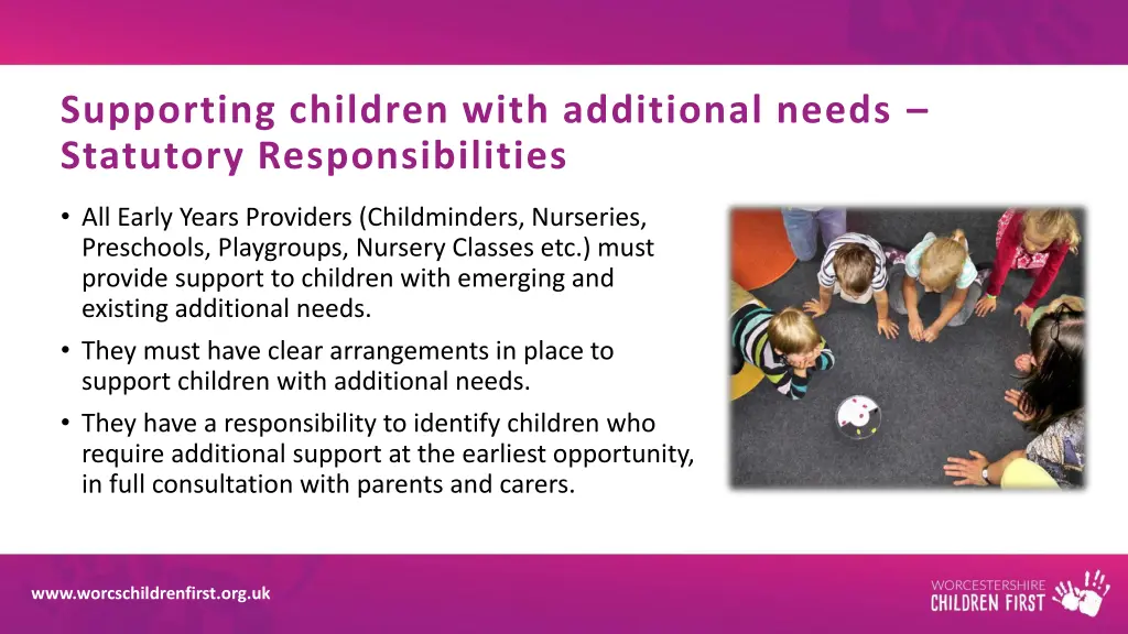 supporting children with additional needs