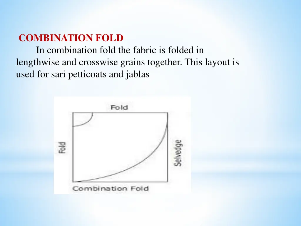 combination fold in combination fold the fabric