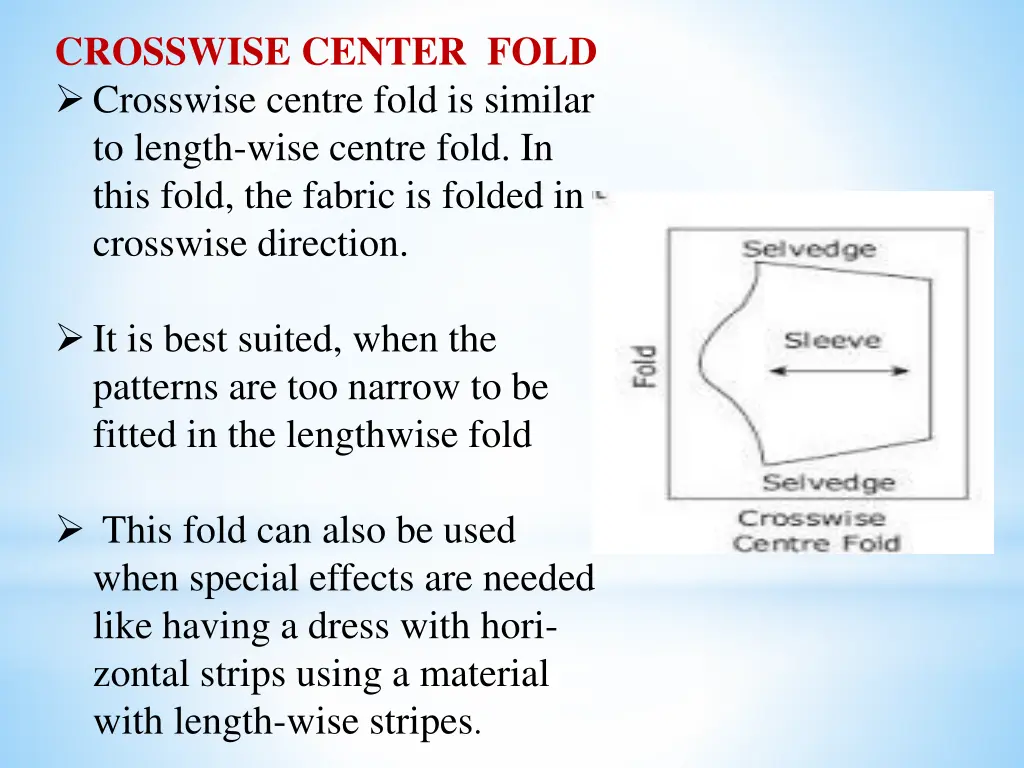 crosswise center fold crosswise centre fold