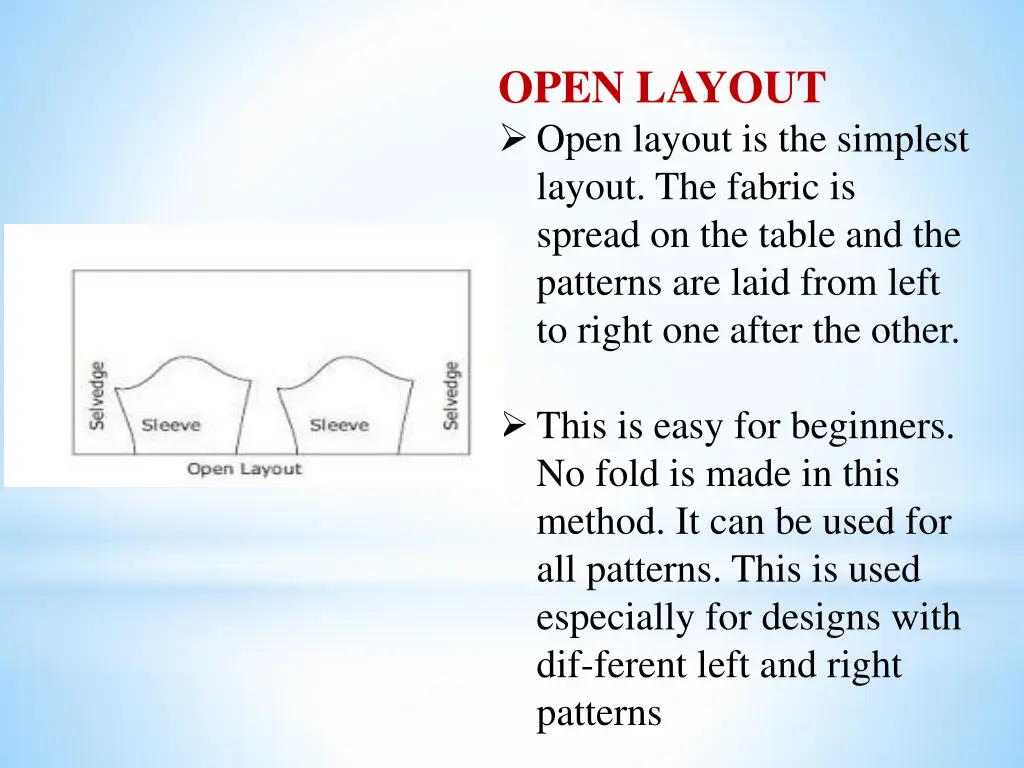 open layout open layout is the simplest layout