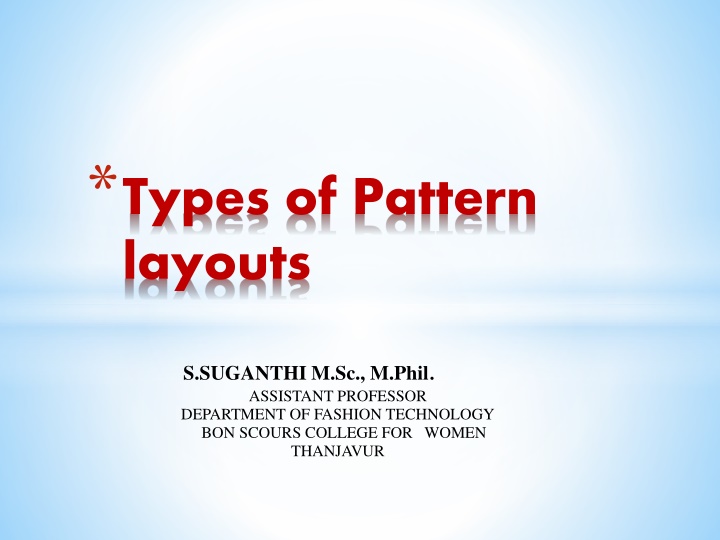 types of pattern layouts