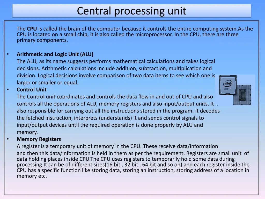 central processing unit