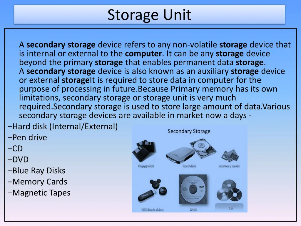 storage unit